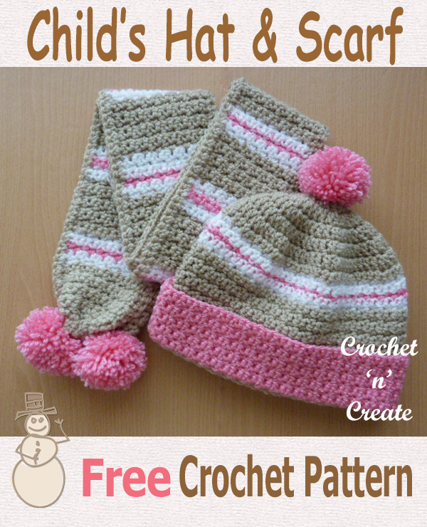 Crochet Childs Hat Scarf Free Crochet Pattern Crochet n Create