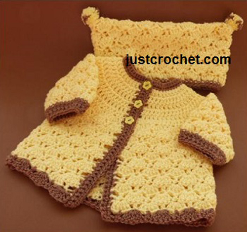 Free Matinee Set Baby Crochet Pattern - Crochet 'n' Create