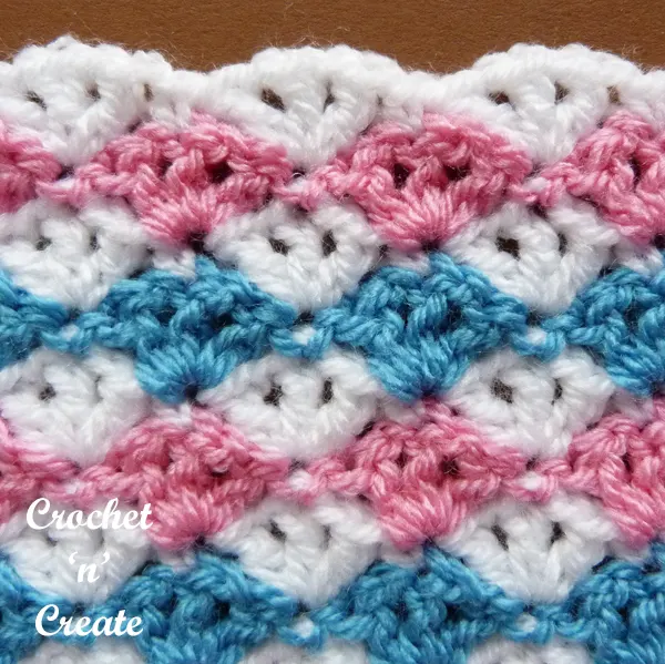 crochet open shell