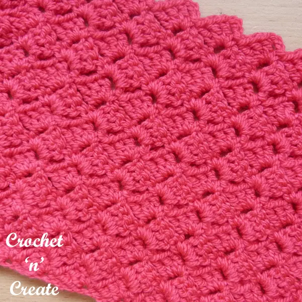 slanted crochet hatch