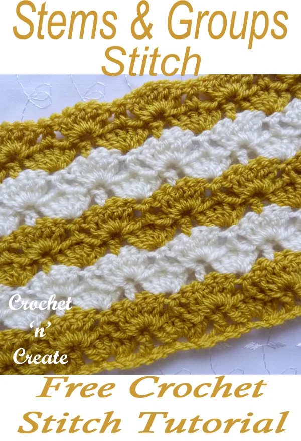 crochet stems and groups