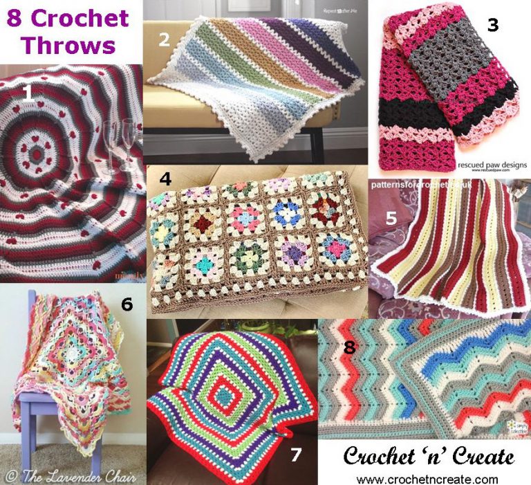 Crochet Throws 8 Free Crochet Patterns - Crochet 'n' Create