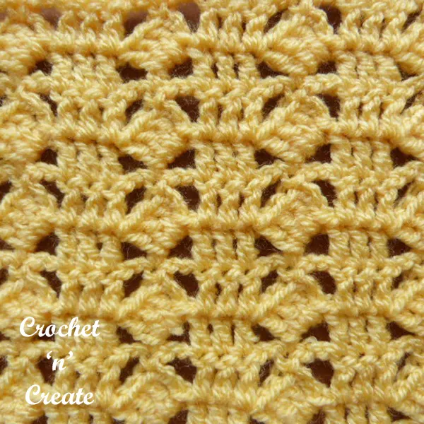 staggered square crocheted stitch