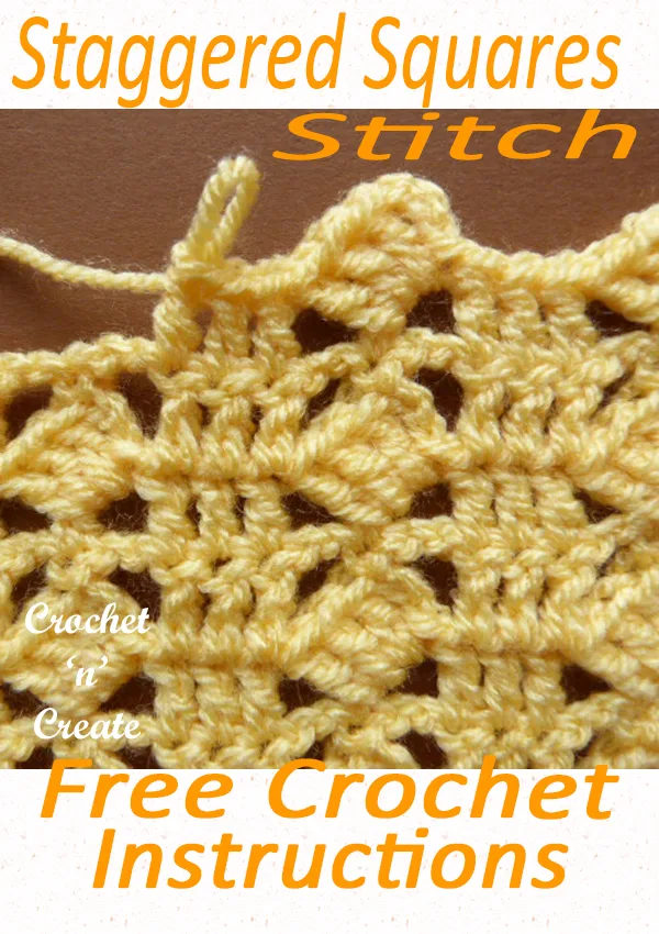 staggered square crochet stitch