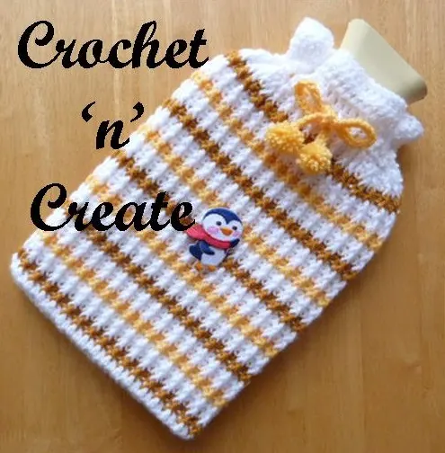 crochet stripey cozy