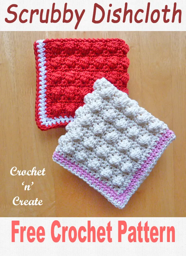 scrubby dishcloth free crochet pattern