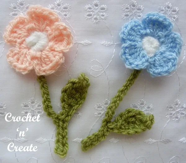 free crochet flowers