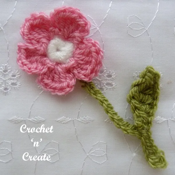 pink crochet flower