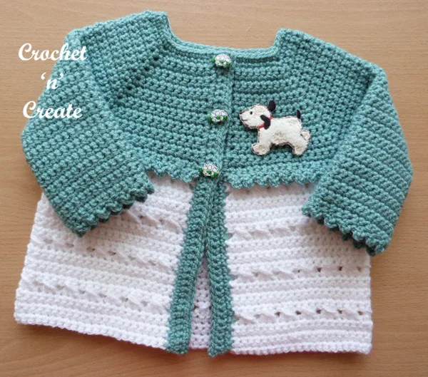 crochet matinee coat