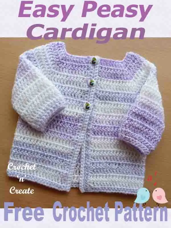 easy peasy baby cardigan