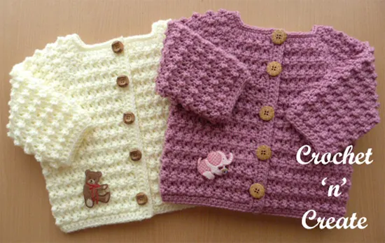 knobbly baby cardi