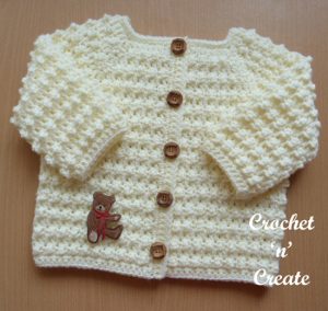 Knobbly Baby Cardi Free Crochet Pattern - Crochet 'n' Create