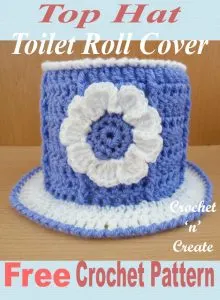 top hat tp cover free crochet pattern