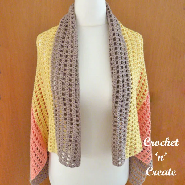Crochet cotton wrap