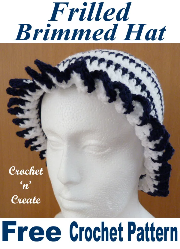 frilled brim hat