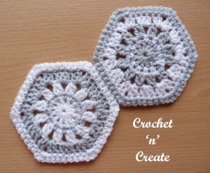 Download Hexagon Motif Free Crochet Pattern - Crochet 'n' Create