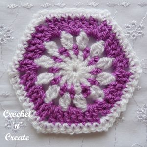 Download Hexagon Motif Free Crochet Pattern - Crochet 'n' Create