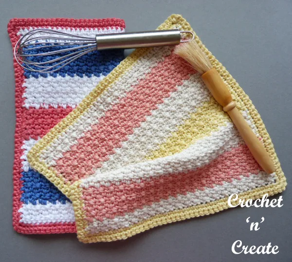 multi color dishcloth pattern