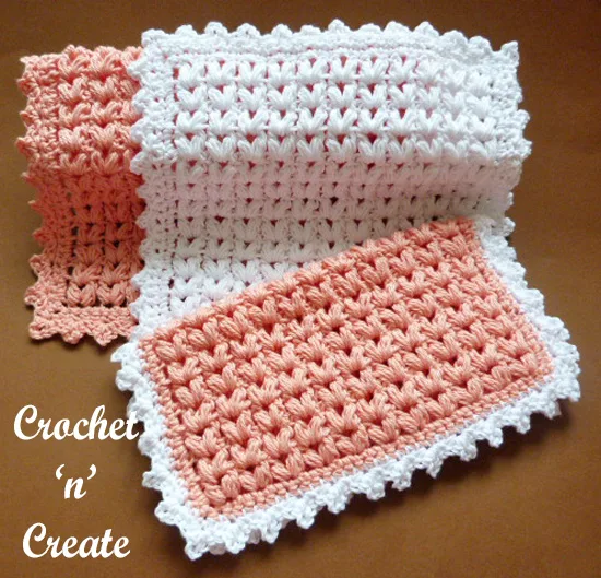 puff stitch dishcloth