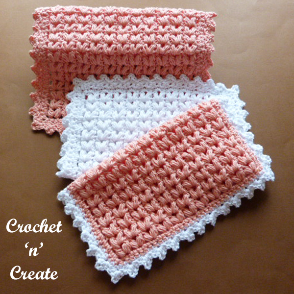 puff stitch dishcloth