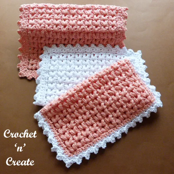 puff stitch dishcloth