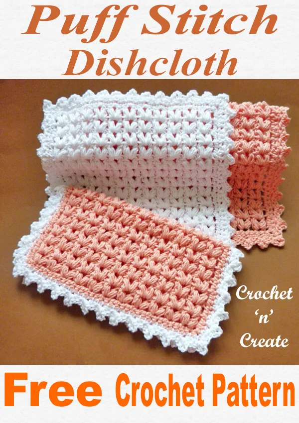 puff stitch dishcloth