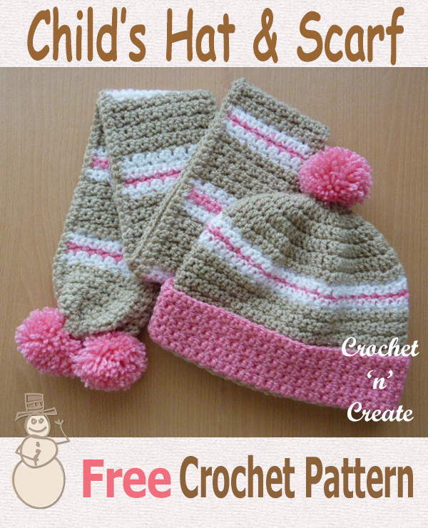 Child Hat And Scarf Free Crochet Pattern Crochet N Create