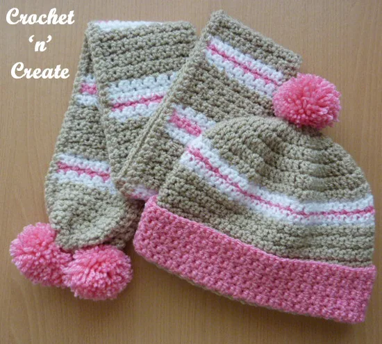 crochet childs hat-scarf uk