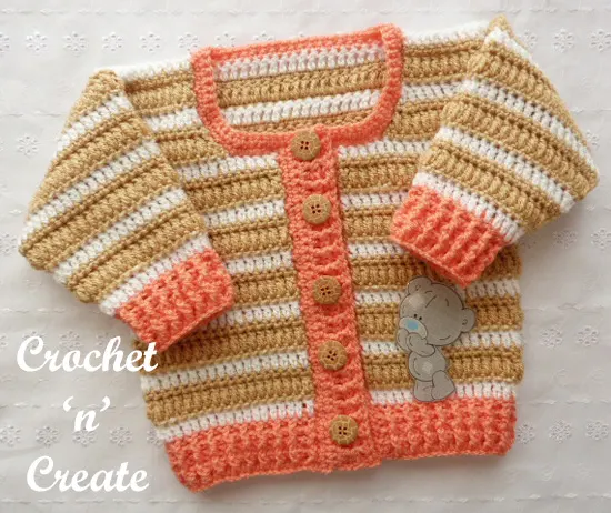 crochet puff stitch cardigan