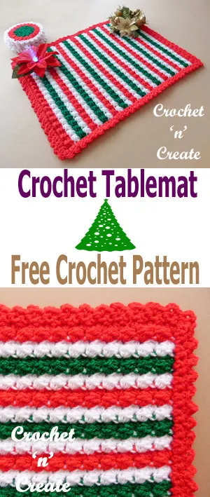 crochet christmas tablemat