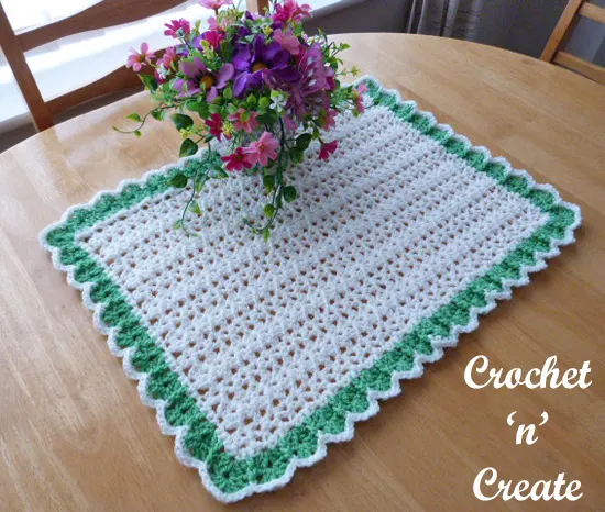 crochet dining table mat