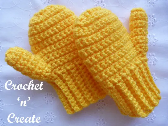 crochet toddler mitts