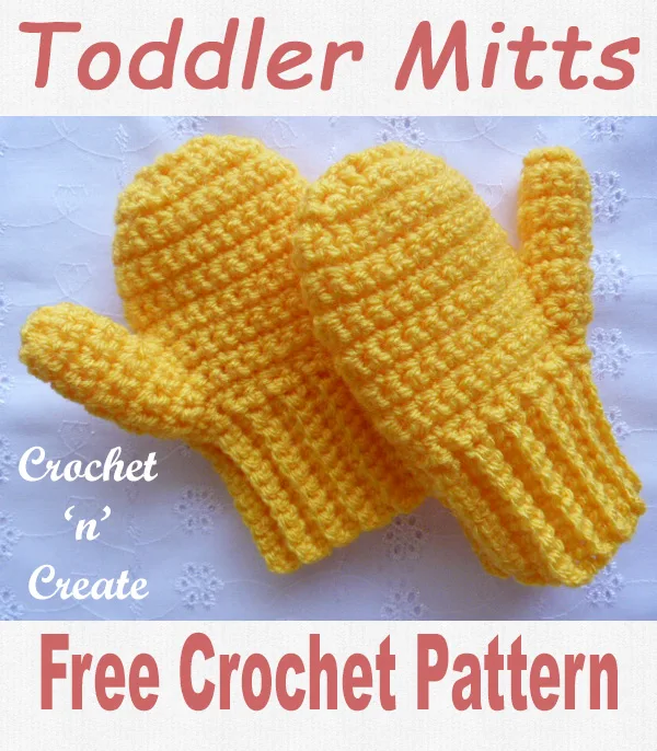 Crochet toddler mitts