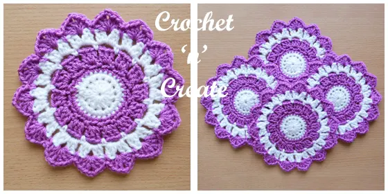 crochet large coaster