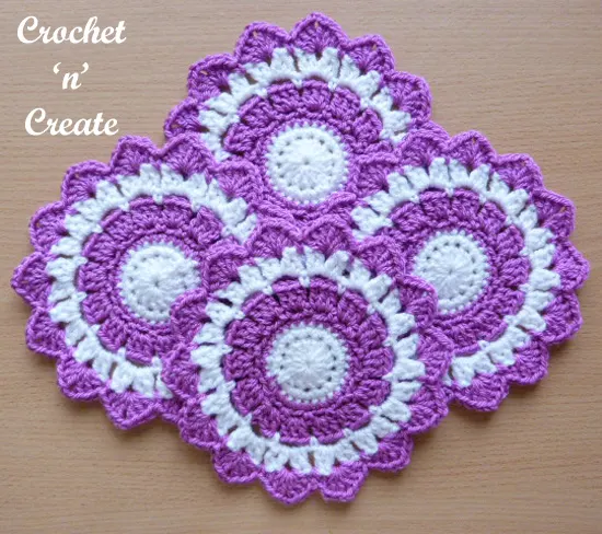 crochet large coaster