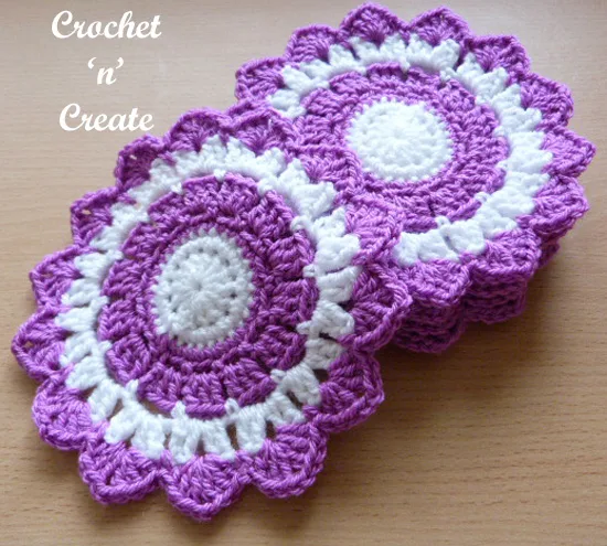 crochet large coaster