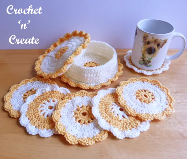 Crochet-Coasters-Basket