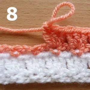 crochet piggyback stitch pictorial