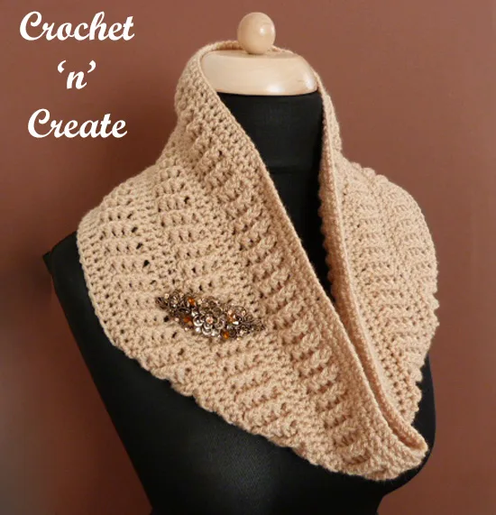 crochet ribbed cowl