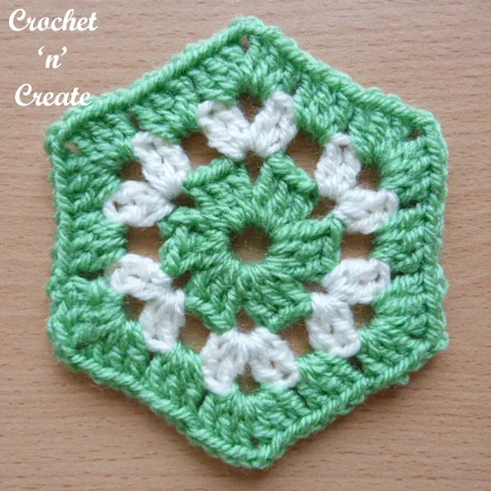 crochet granny hexagon