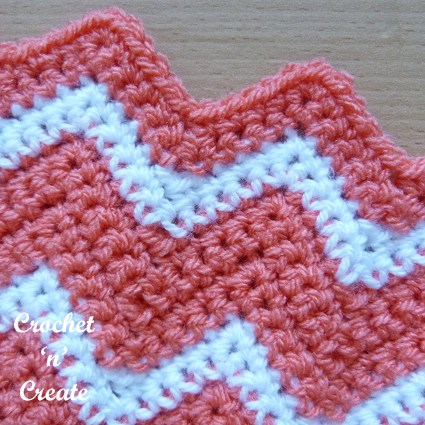 Crochet ripple stitch pictorial