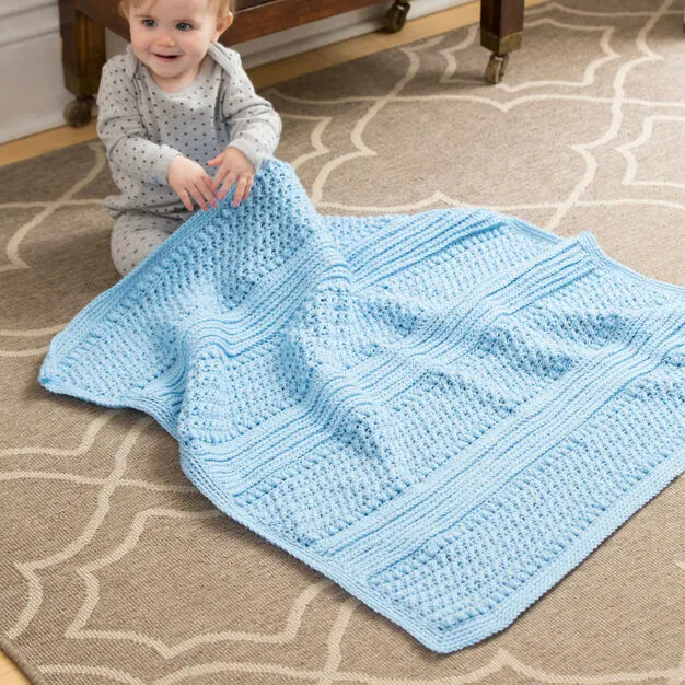 faux ribbed baby blanket