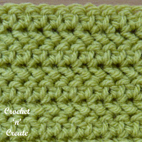 herringbone half double crochet stitch pictorial