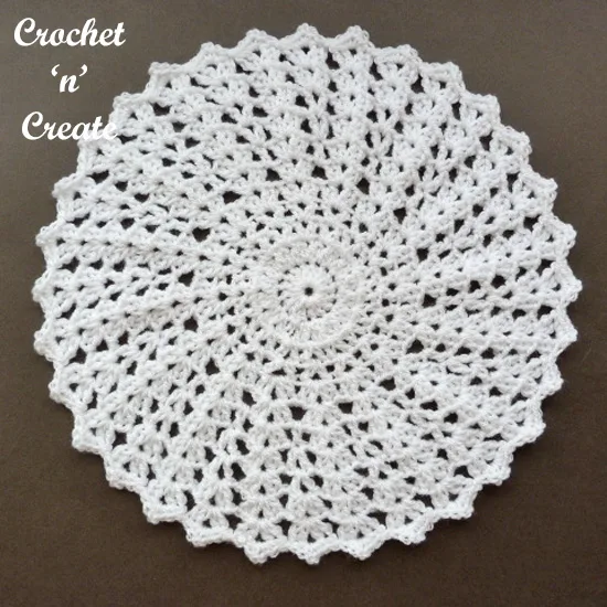 crochet shell doily