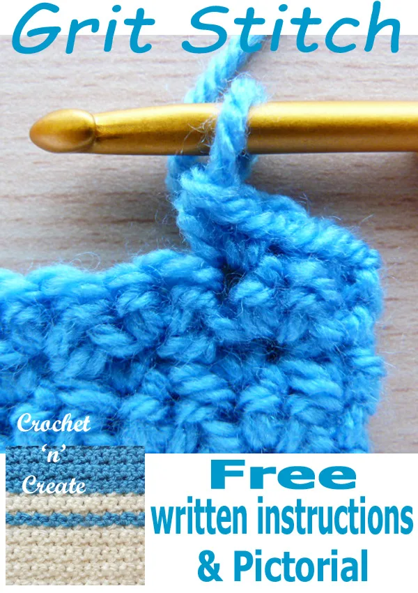 Crochet grit stitch free pictorial