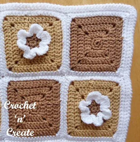 crochet pram cover corner