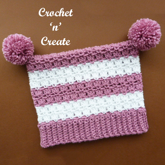 Crochet Square Hat - Free Crochet Pattern on Crochet 'n' Create