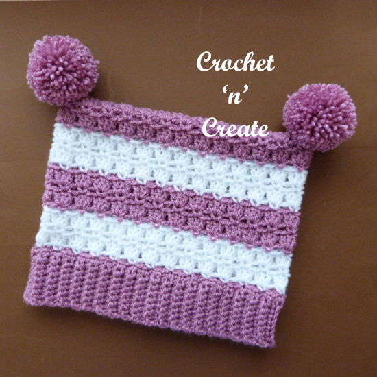 Crochet Square Hat - Free Crochet Pattern on Crochet 'n' Create