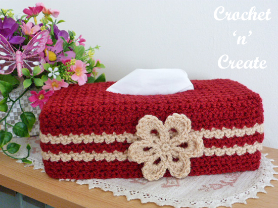 crochet tissue box cover
