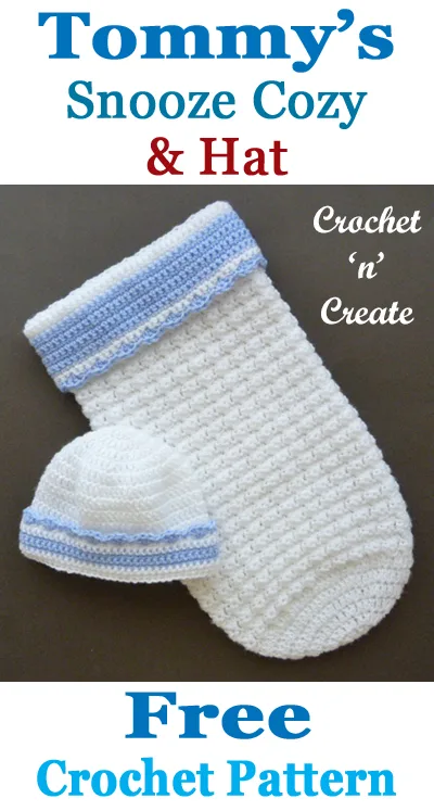 Baby Tommys crochet snooze cozy-hat